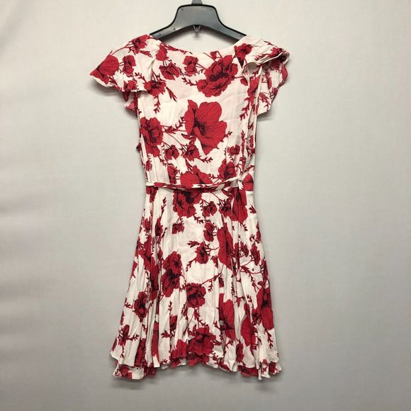 Free People Women Floral Print Ruffled Wrap Dress Size Small B234 -16 - Picture 9 of 12